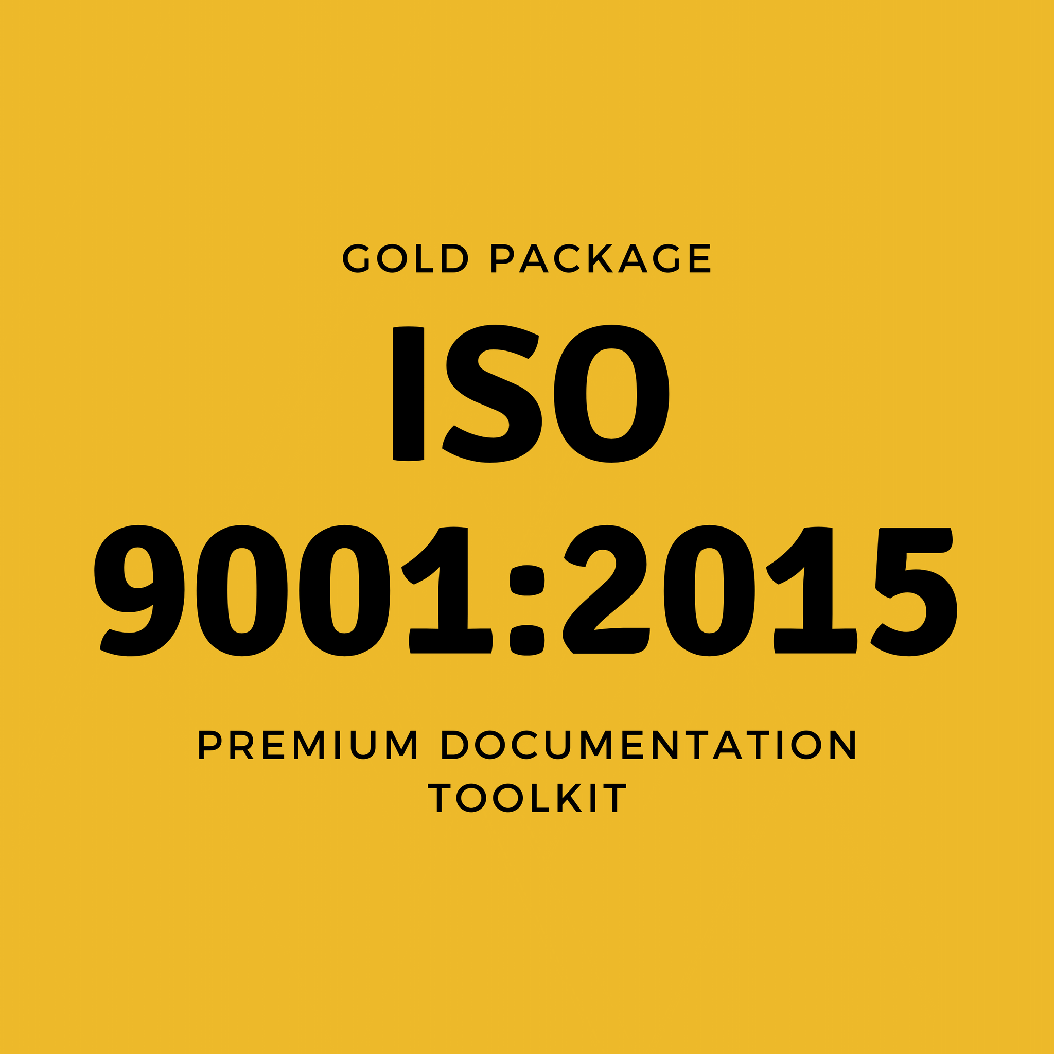 GOLD | ISO 9001: 2015 Premium Documentation Toolkit